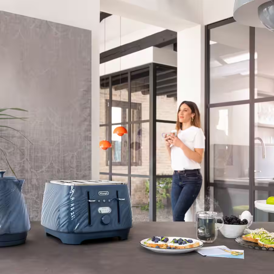Ballerina Seta 4 Slot Toaster - Silk Blue
