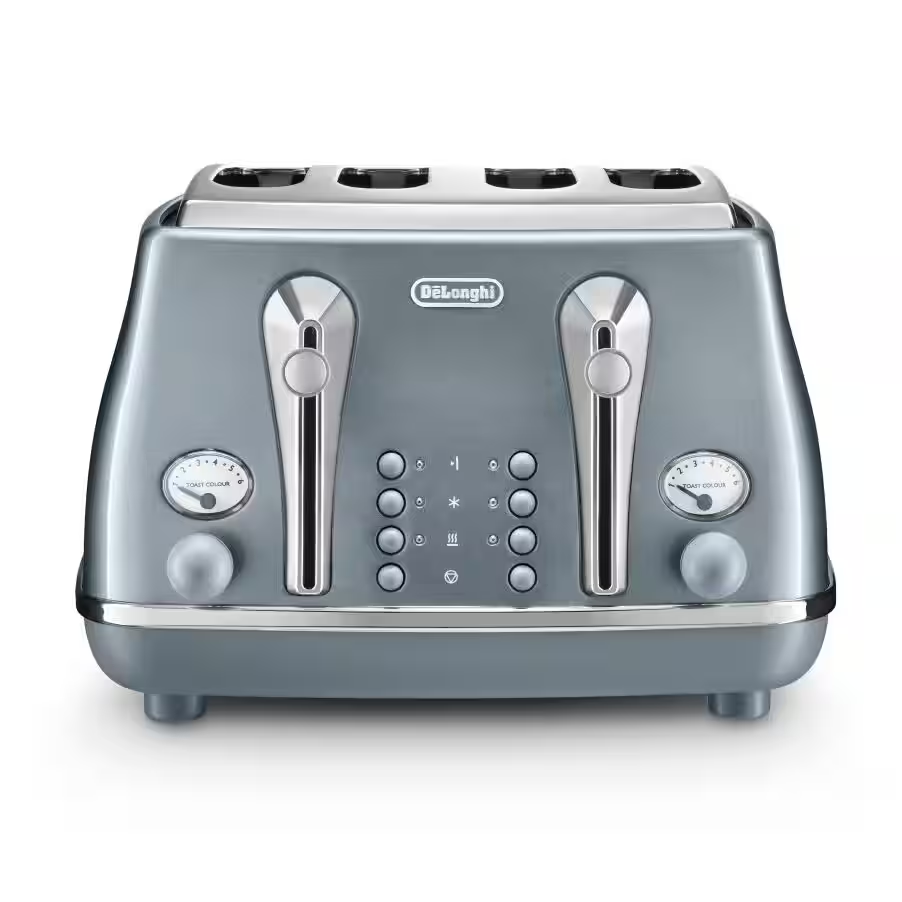 Icona Metallics 4 slice Ice Blue Toaster