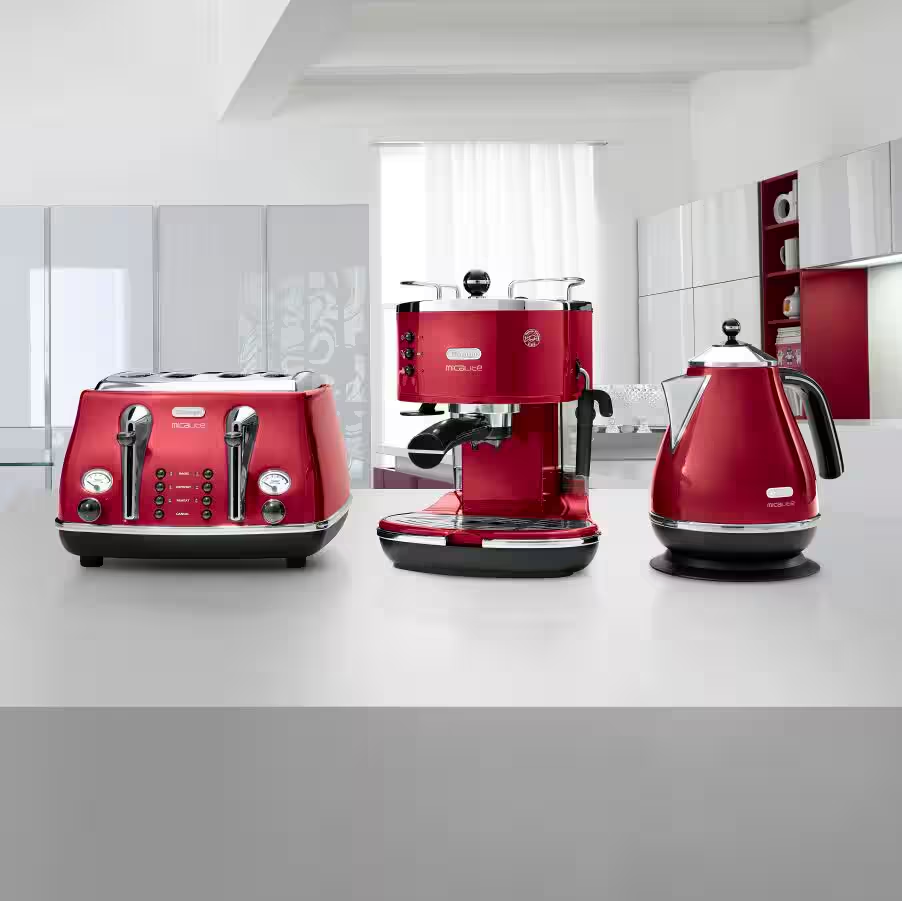 Icona Micalite 4 slice Red Toaster