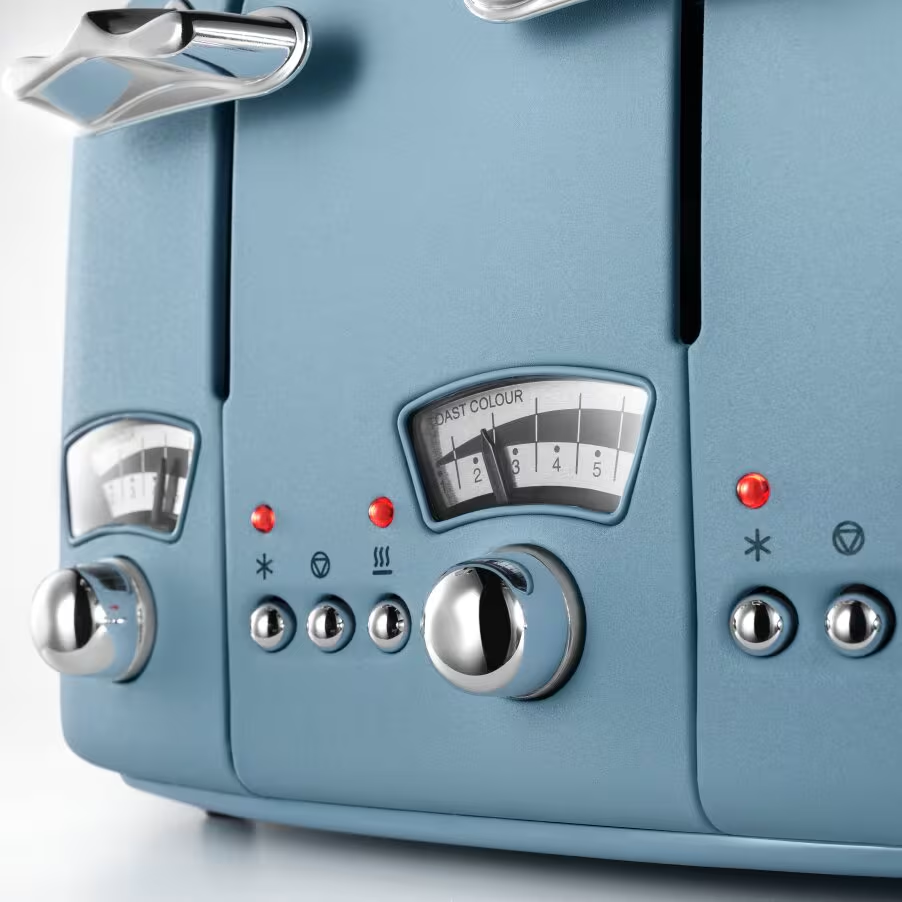 Argento Flora 4 slice Blue Toaster 3 Argento Flora 4 slice Blue Toaster
