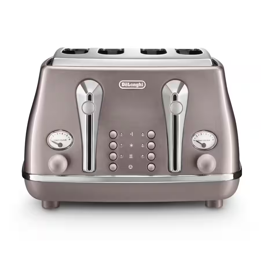 Icona Metallics 4 slice Metallic Pink Toaster