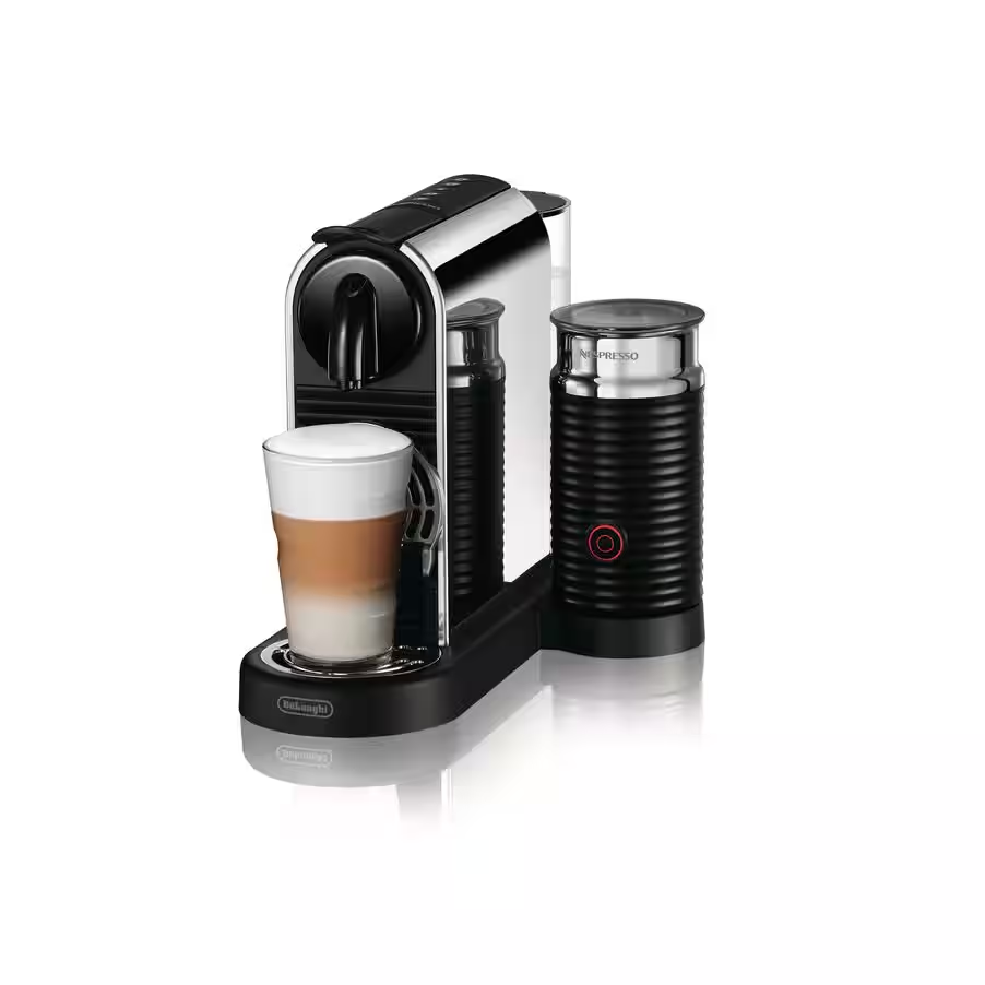 Nespreso Citiz Platinum Coffee Machine with Aeroccino Milk Frother - Platinum Edition