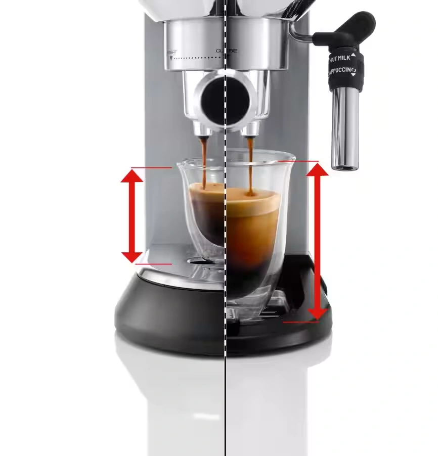 Dedica Style Pump Espresso Coffee Machine- Silver
