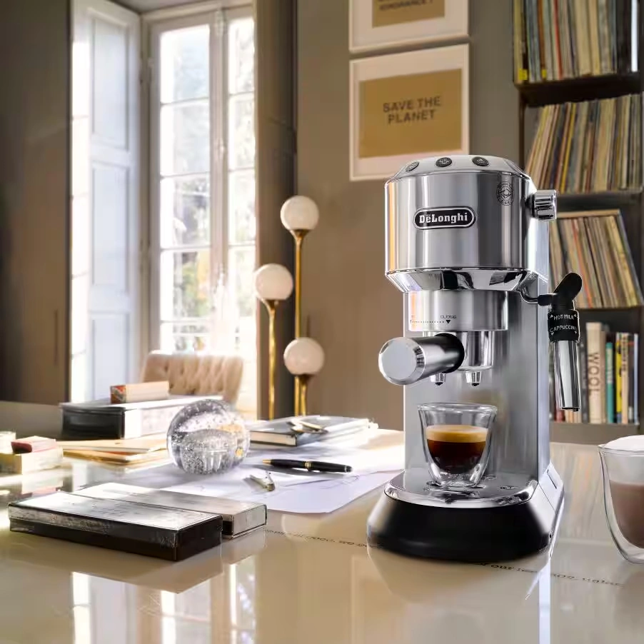 Dedica Style Pump Espresso Coffee Machine- Silver