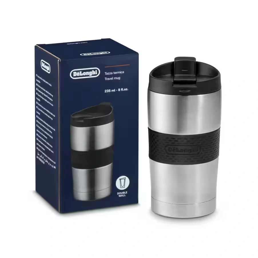 Double wall stainless steel travel mug, 235 ml