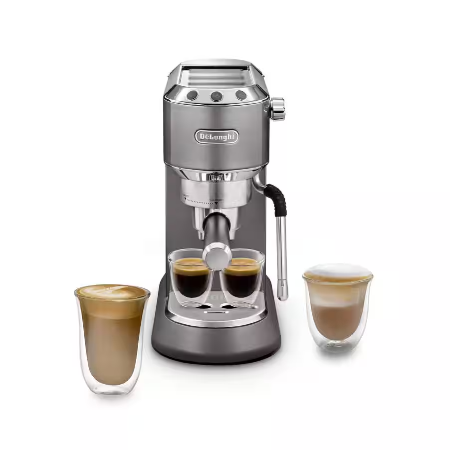 NEW Dedica Arte Manual Espresso Coffee Maker with new milk frothing function - Grey 1 NEW Dedica Arte Manual Espresso Coffee Maker with new milk frothing function - Grey