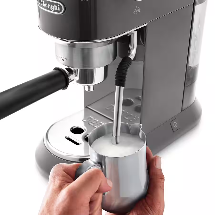 NEW Dedica Arte Manual Espresso Coffee Maker with new milk frothing function - Grey 4 NEW Dedica Arte Manual Espresso Coffee Maker with new milk frothing function - Grey