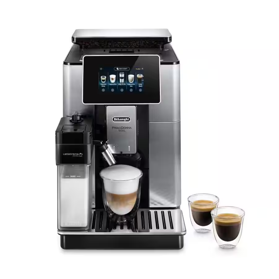 PrimaDonna Soul One Connected Touch Bean to Cup coffee machine - Metal & Black