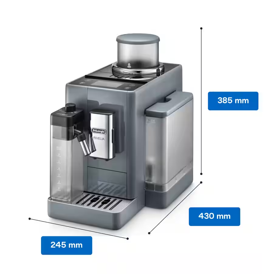 Rivelia Automatic Compact Bean to Cup Coffee Machine - Pebble Grey 7 Rivelia Automatic Compact Bean to Cup Coffee Machine - Pebble Grey