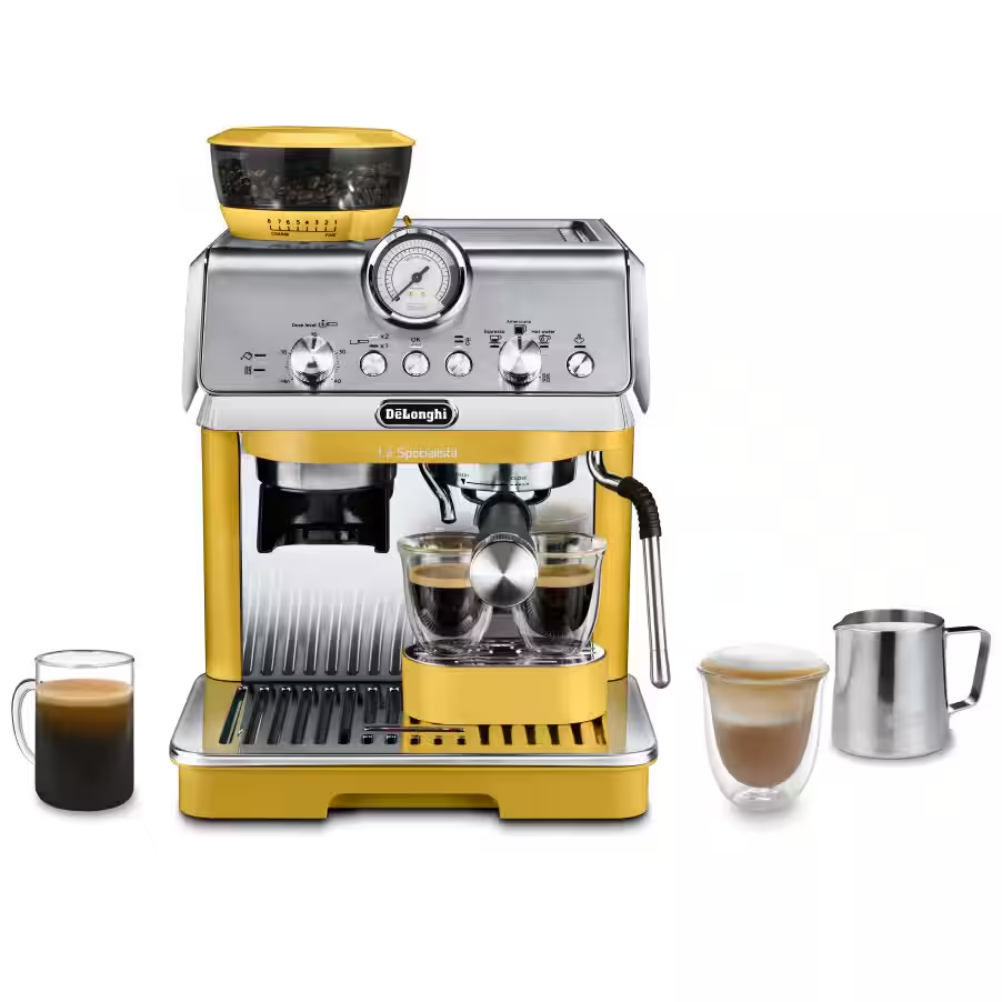 La Specialista Arte Compact Manual Bean to Cup coffee machine - Yellow