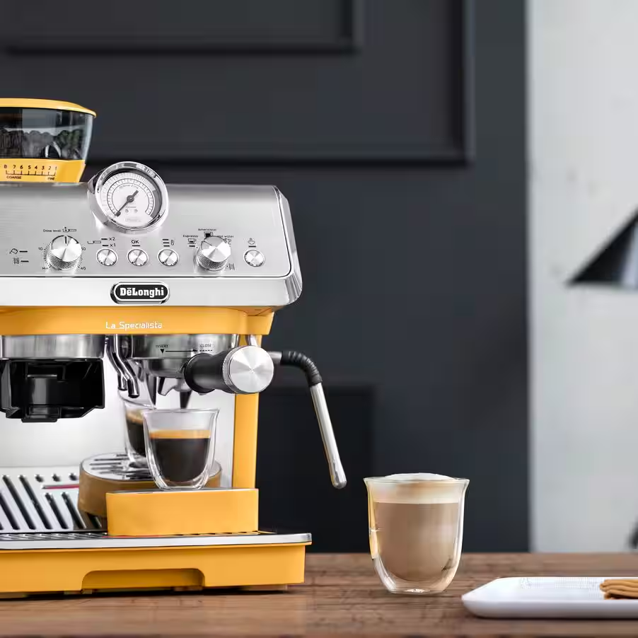 La Specialista Arte Compact Manual Bean to Cup coffee machine - Yellow