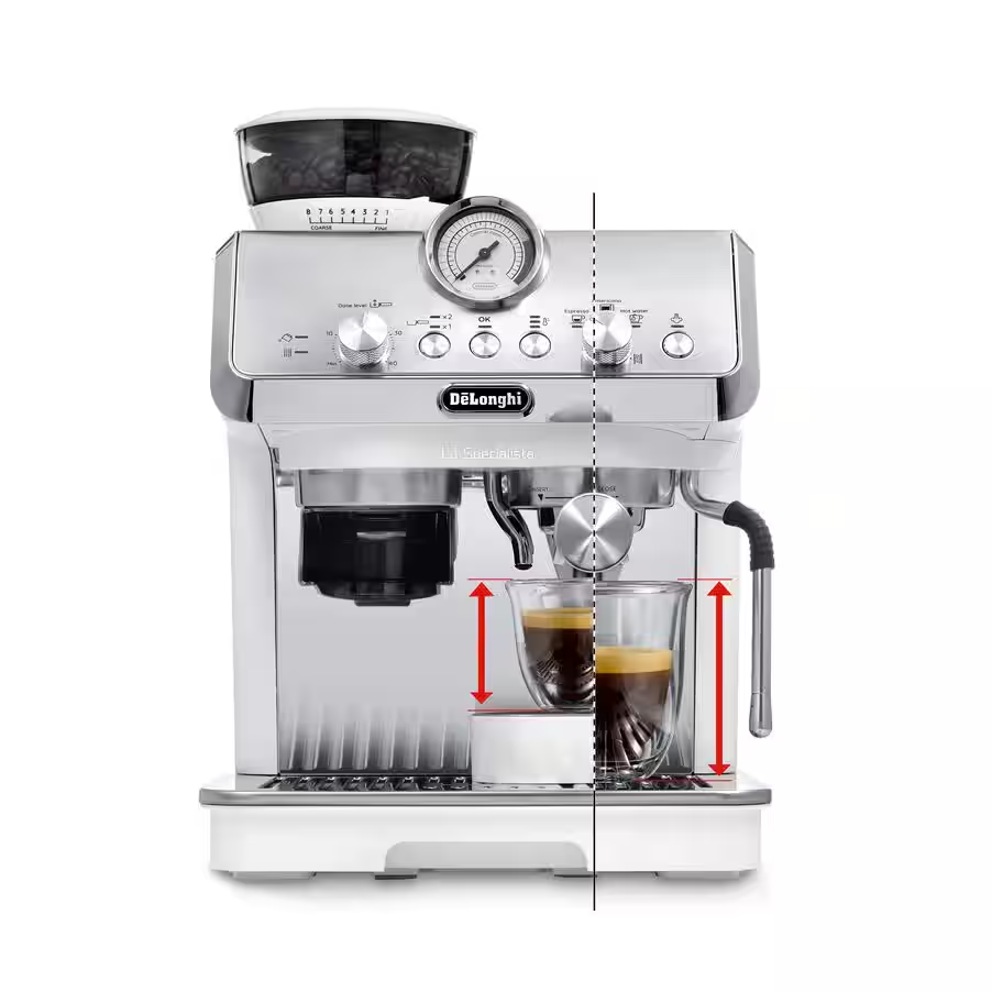 La Specialista Arte Compact Manual Bean to Cup Coffee Machine - White
