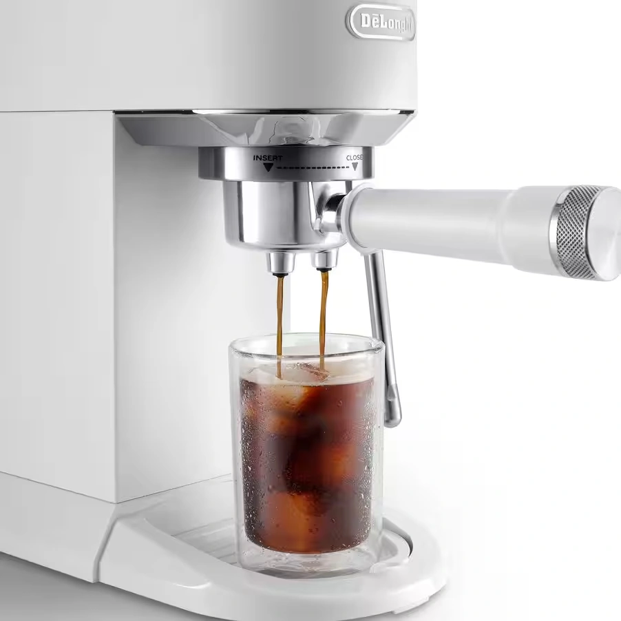 NEW Dedica Duo with Advanced Milk Steam Wand & Cold Brew Option - White