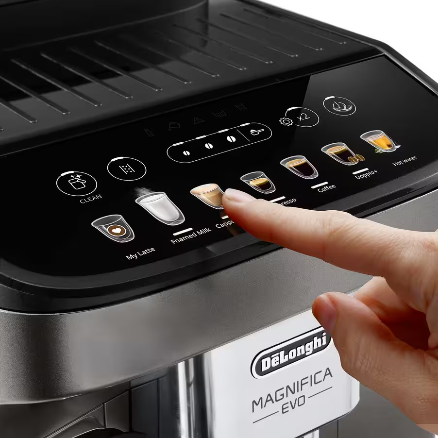 Magnifica Evo Fully Automatic Bean to Cup Coffee Machine - Titanium/ Black