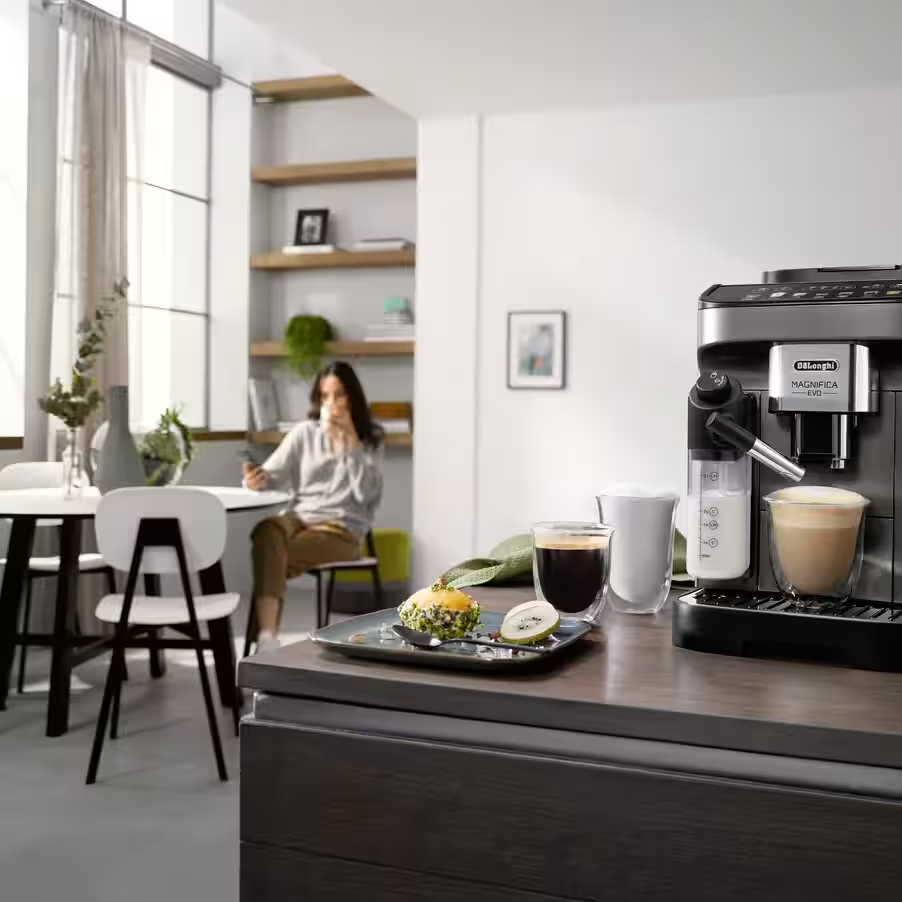 Magnifica Evo Fully Automatic Bean to Cup Coffee Machine - Titanium/ Black