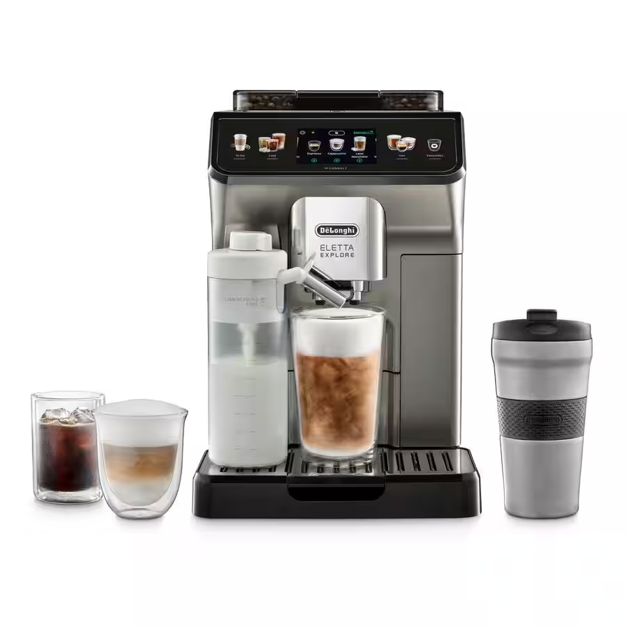 Eletta Explore Bean to Cup Machine with Cold Brew - Titanium & Black