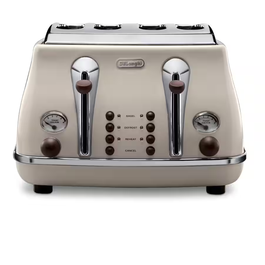 Icona Vintage 4 slice Beige Toaster