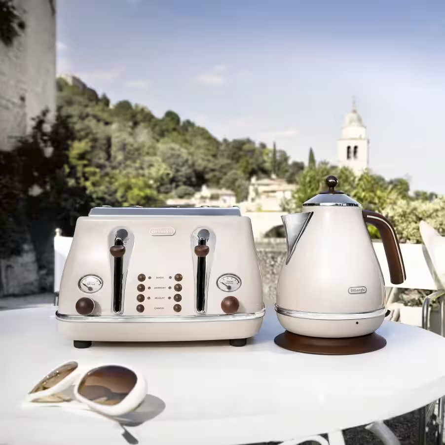 Icona Vintage 4 slice Beige Toaster
