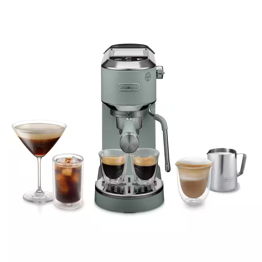 NEW Dedica Duo with Advanced Milk Steam Wand & Cold Brew Option - Green
