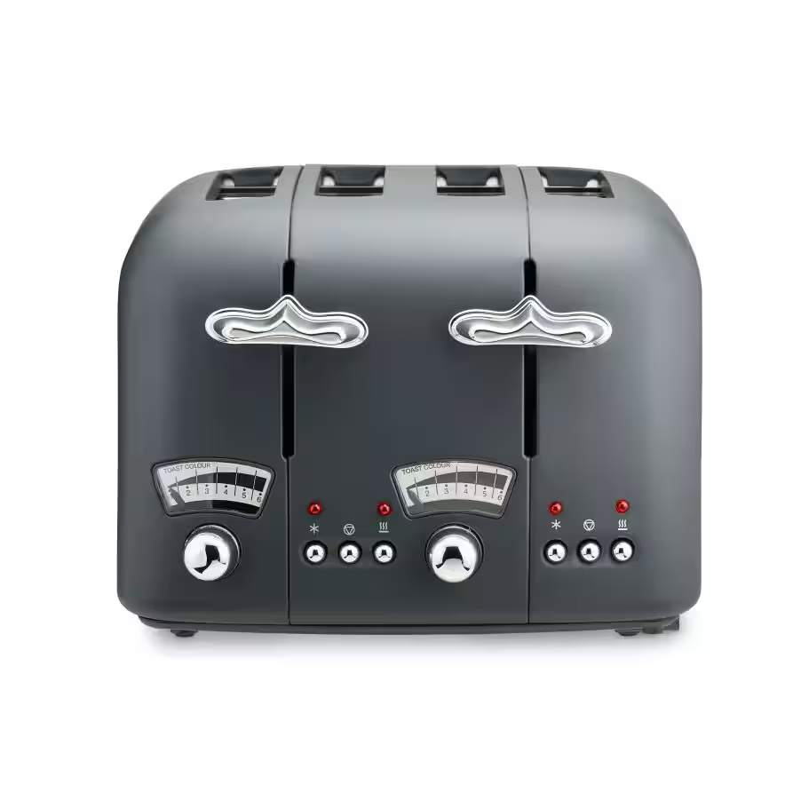 Argento Silva 4 slice Grey Toaster