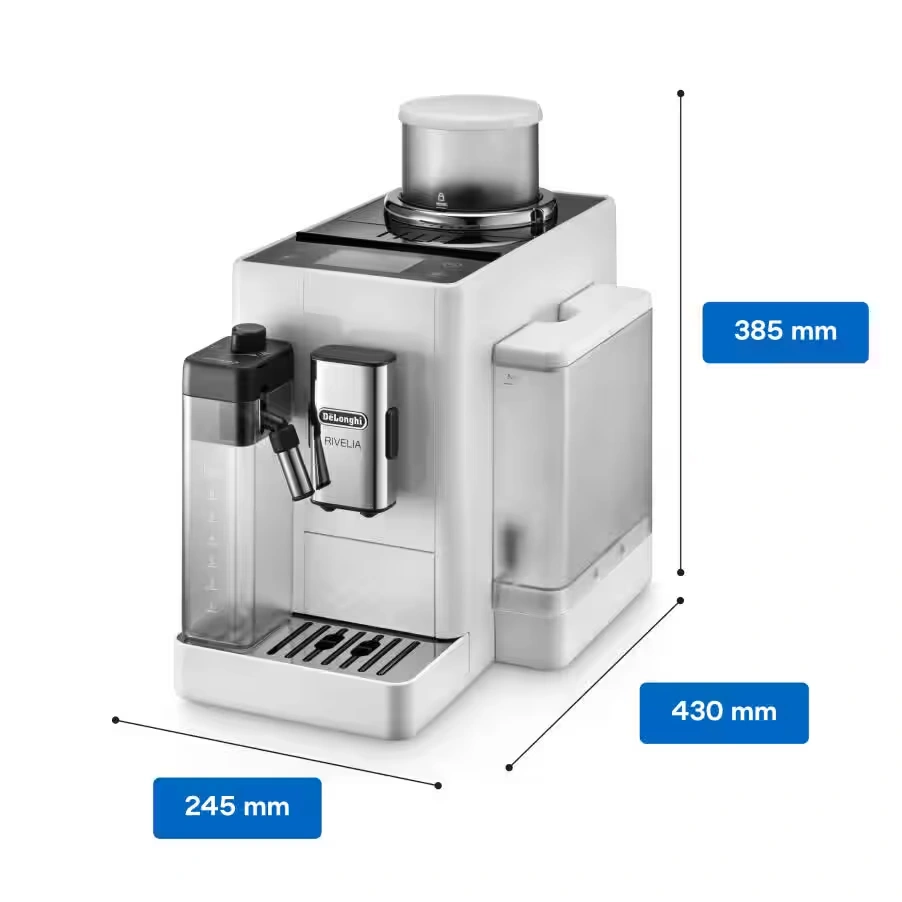 Rivelia automatic compact bean to cup coffee machine - Arctic White