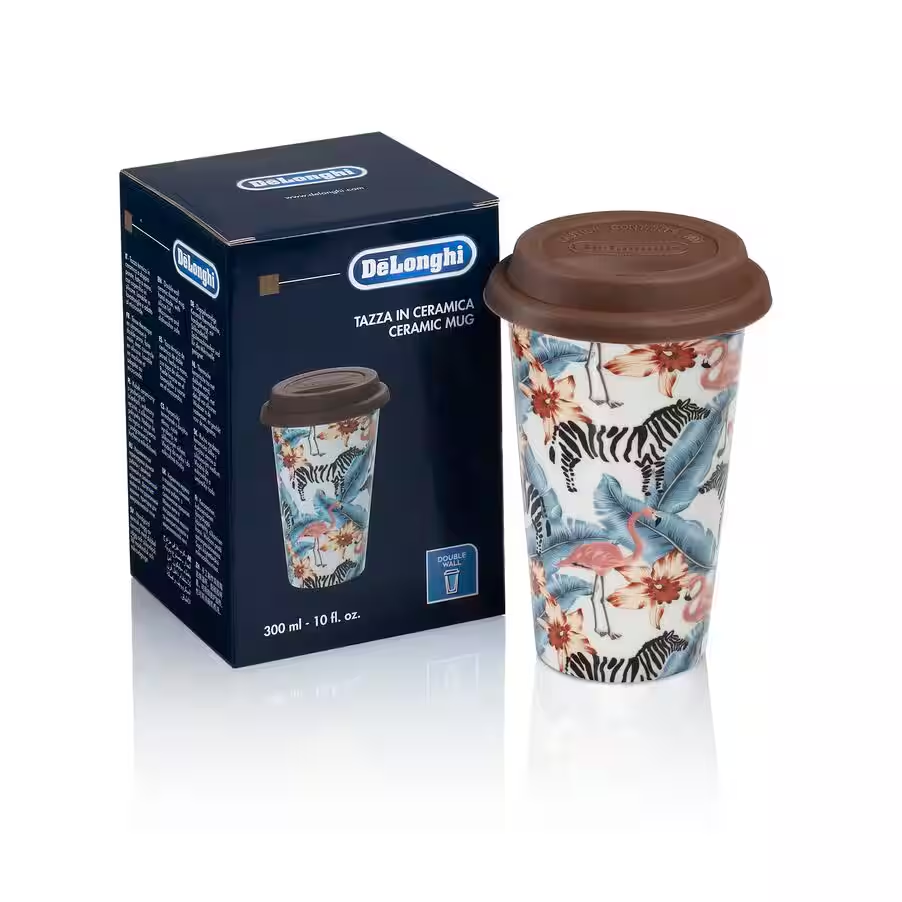 Thermal Mug - Zebras and Flamingos